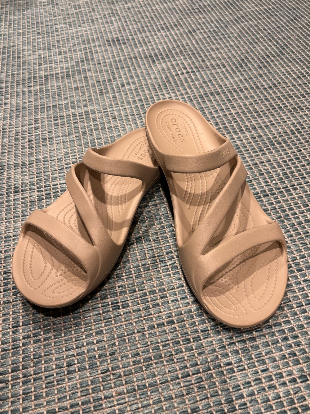 Crocs Women's Beige Slide Sandals